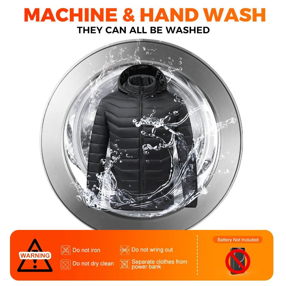 TODWARM Heated Jacket 26 Areas Winter Men's Women's Motorcycle Jacket USB Electric Heating Jacket Heated Vest Moto Thermal Cloth